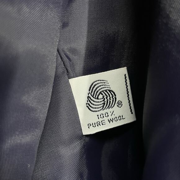 Jones New York Size 2X Double Breasted Blazer 100% WOOL Navy Blue Gold Buttons - Picture 6 of 6